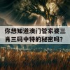 你想知道澳门管家婆三肖三码中特的秘密吗？