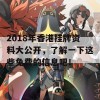 2018年香港挂牌资料大公开，了解一下这些免费的信息吧！