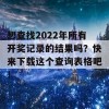 想查找2022年所有开奖记录的结果吗？快来下载这个查询表格吧！