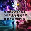 双色球2003年及2009年全年开奖号码查询与走势图分析