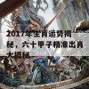 2017年生肖运势揭秘，六十甲子精准出肖大揭秘