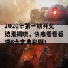 2020年第一期开奖结果揭晓，快来看看香港6合宝典彩图！