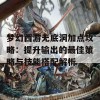 梦幻西游无底洞加点攻略：提升输出的最佳策略与技能搭配解析