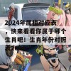 2024年属相对应表，快来看看你属于哪个生肖吧！生肖年份对照表2024