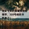 竞彩今天的赛果预测和推荐，310号精彩分析来了！