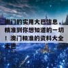 澳门的实用大巴信息，精准到你想知道的一切！澳门精准的资料大全大巴