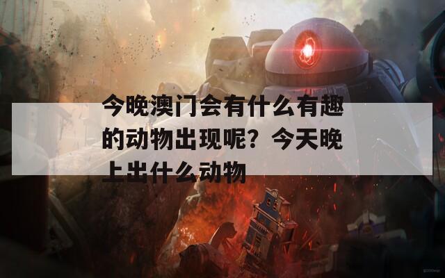 今晚澳门会有什么有趣的动物出现呢？今天晚上出什么动物