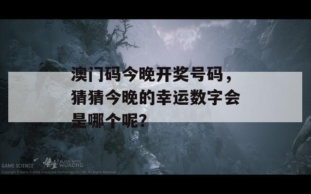 澳门码今晚开奖号码，猜猜今晚的幸运数字会是哪个呢？