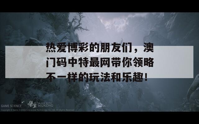 热爱博彩的朋友们，澳门码中特最网带你领略不一样的玩法和乐趣！