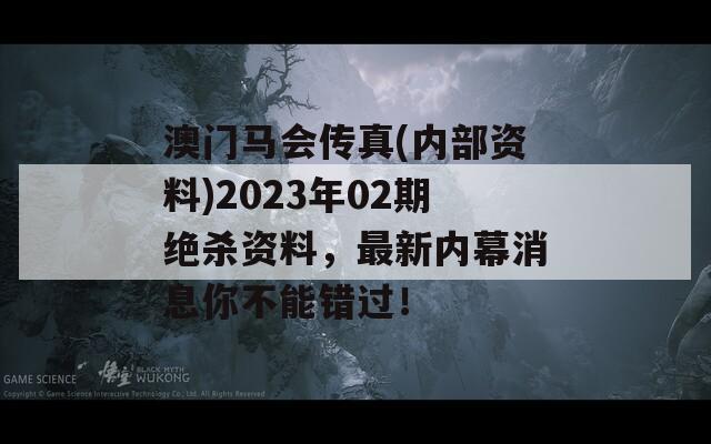 澳门马会传真(内部资料)2023年02期绝杀资料，最新内幕消息你不能错过！