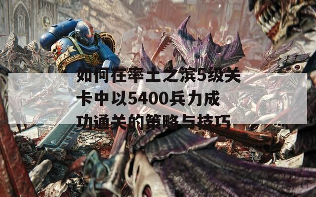 如何在率土之滨5级关卡中以5400兵力成功通关的策略与技巧